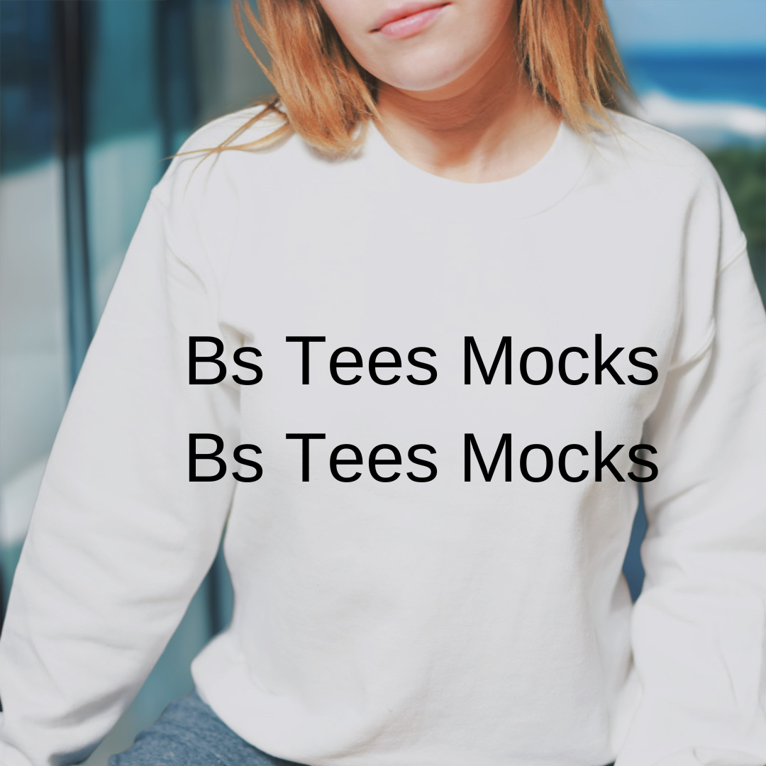 White Crewneck Mockup Ocean Background – Bs Tees Sublimation Ink