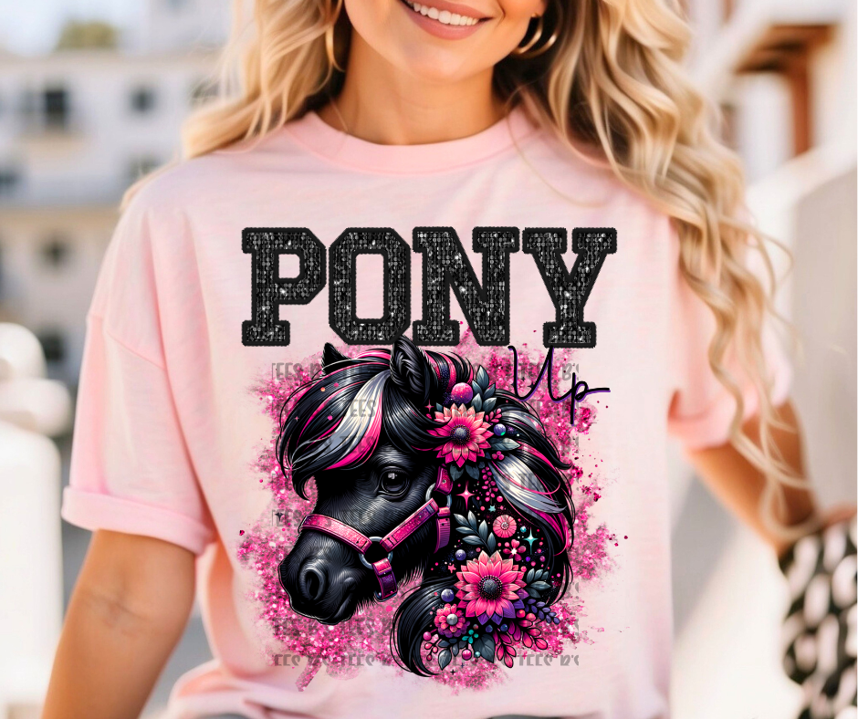 Pony Up Black PNG