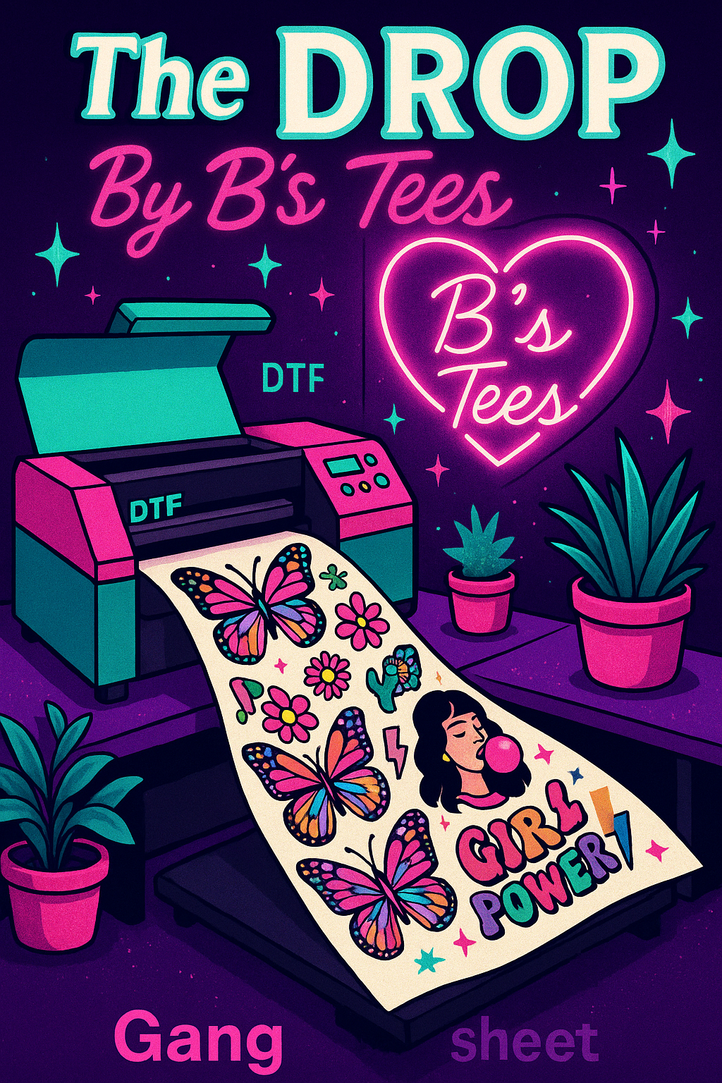 🖤 The Drop by B’s Tees – Monthly DTF Gang Sheet