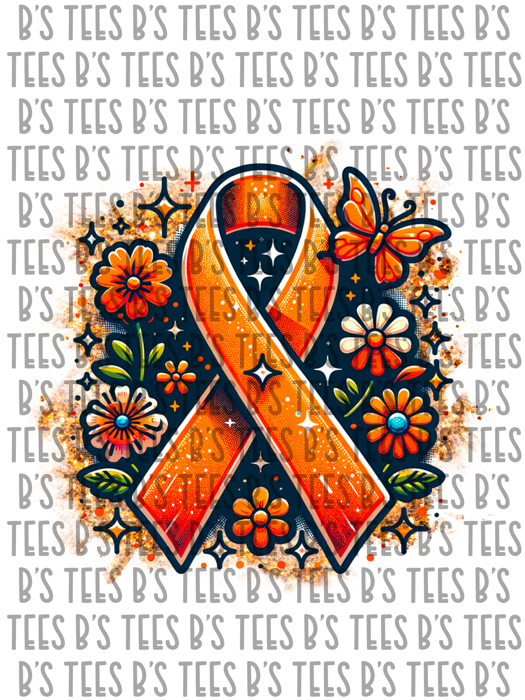 Orange Awareness Ribbon PNG