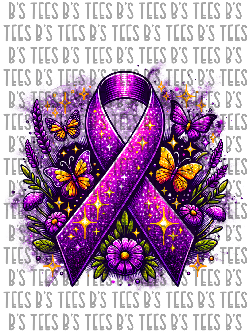 Purple Awareness Ribbon PNG