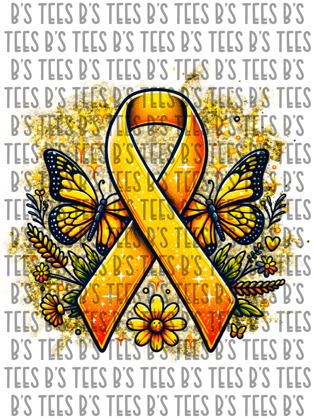 Yellow Ribbon SINGLE DTF TRANSFER