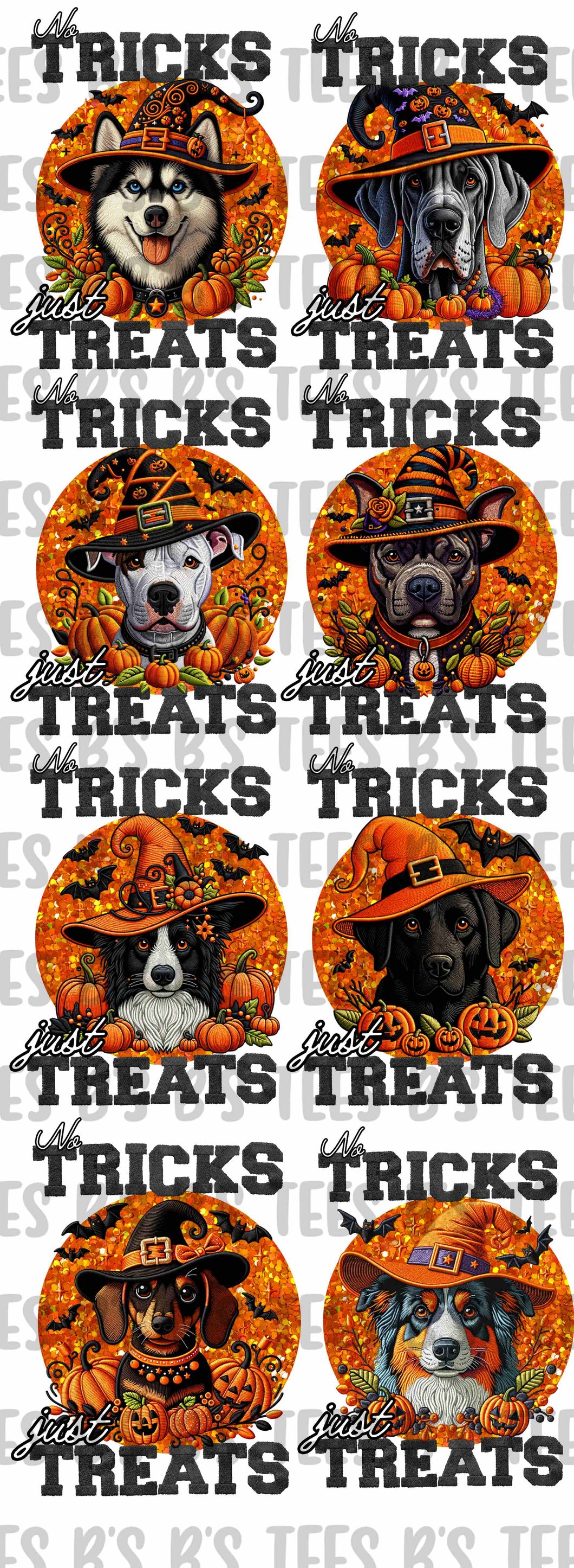 Halloween Dogs Gang Sheet