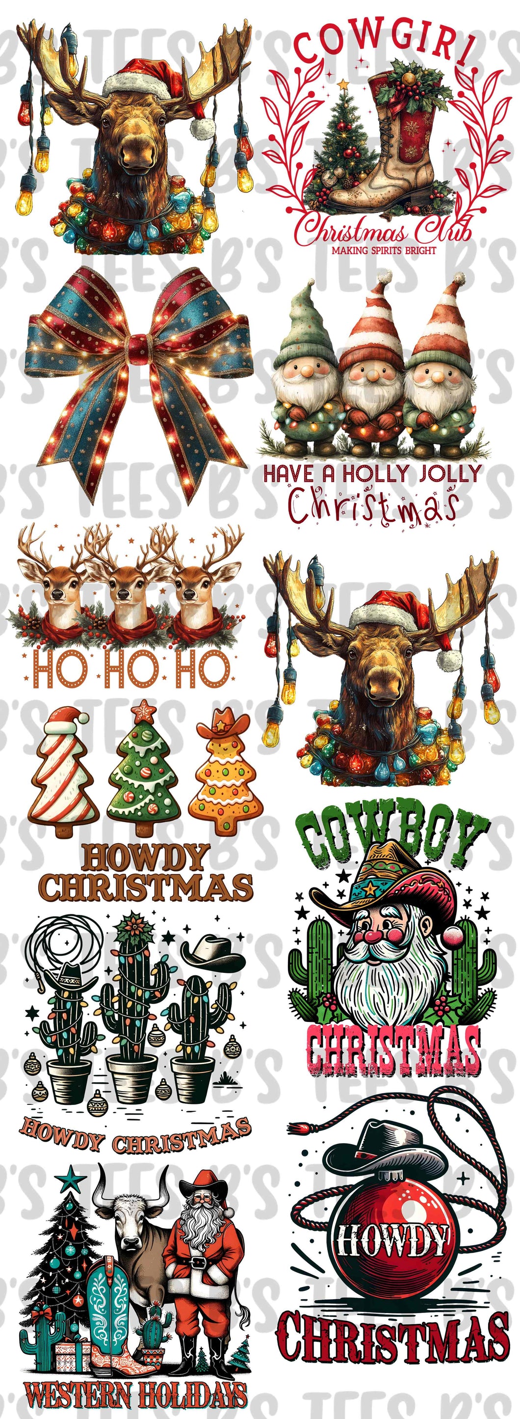 Western Christmas Premade Gang Sheet  22