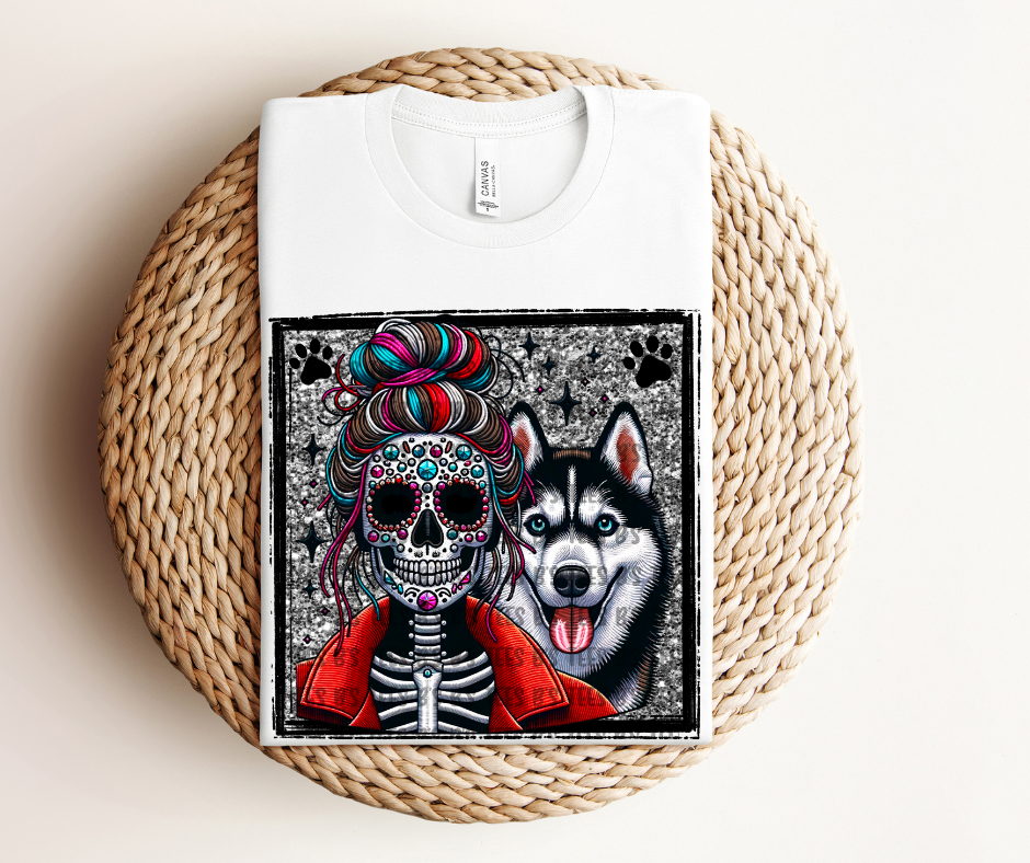 Skeleton Husky PNG – Bs Tees Sublimation Ink