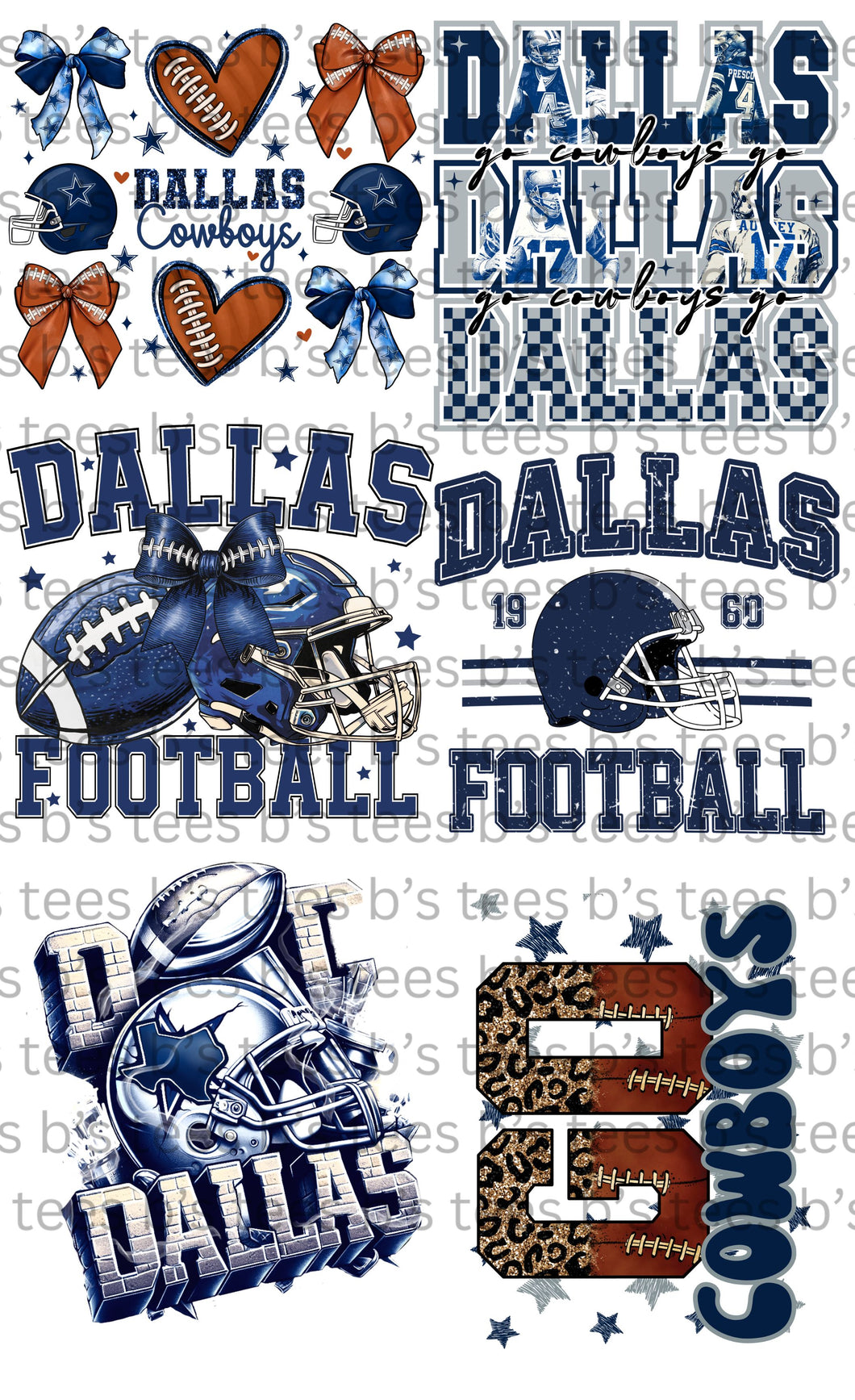 Cowboys Gang Sheet 22 by 36