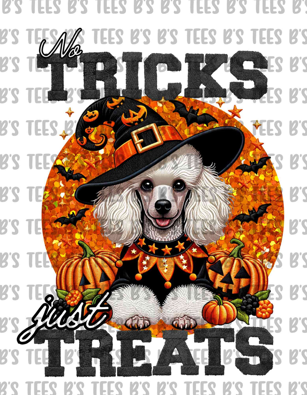 White Poodle Tricks & Treats PNG