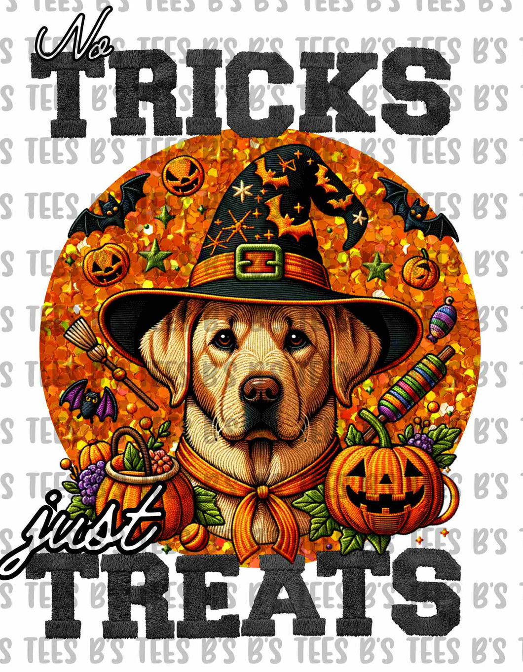 Yellow Lab Tricks & Treats PNG