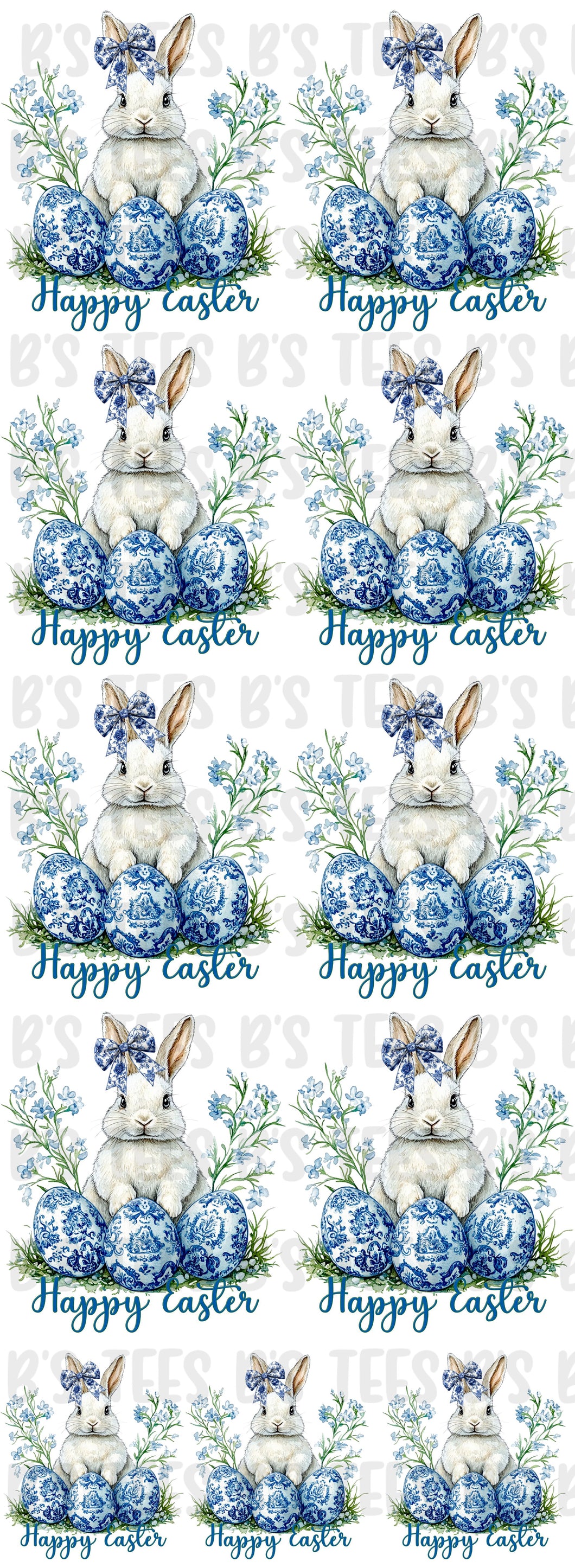 Blue And White Bunny 22